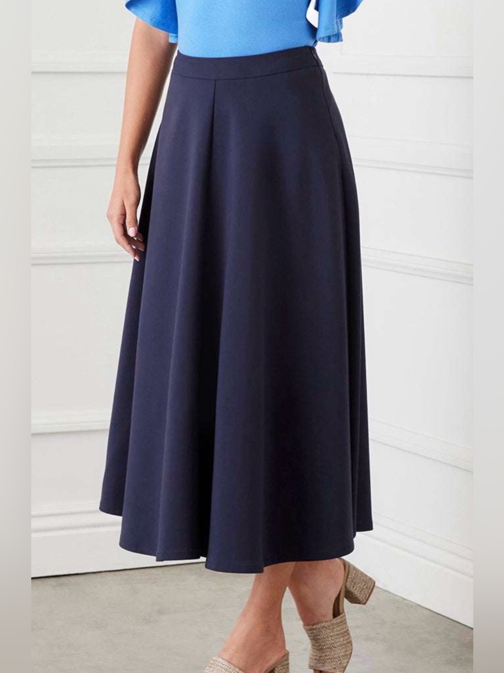 NWT KAREN KANE A-LINE MIDI SKIRT